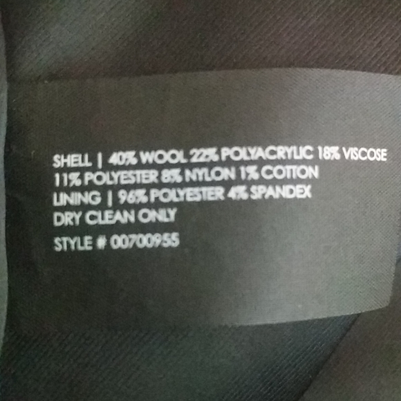 Women's Club Monaco Black Wool Blend Jacket Sz 10 - Picture 6 of 6